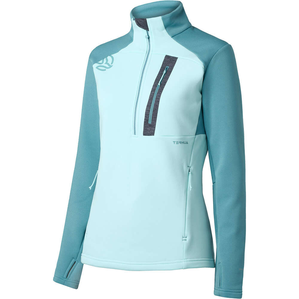 Ternua forro polar mujer PUNJAK 1/2 ZIP W vista frontal