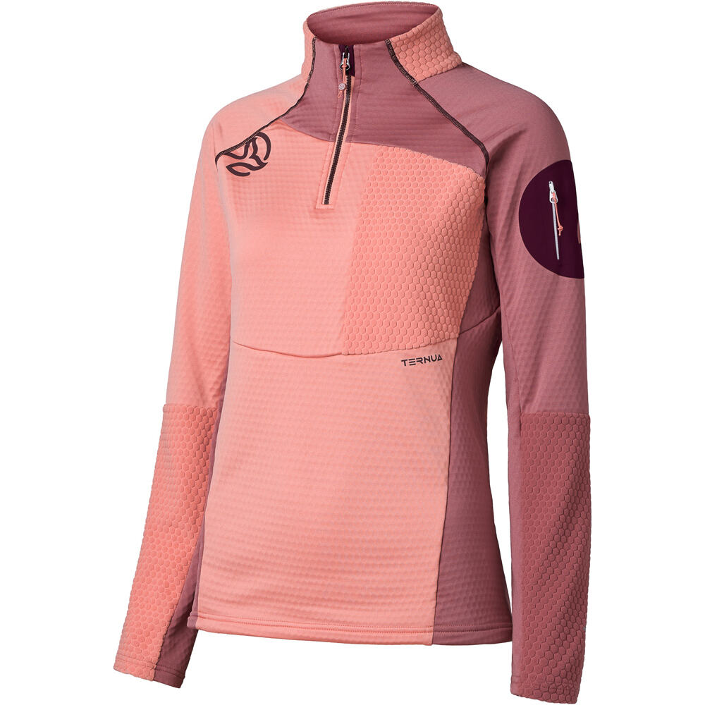 Ternua forro polar mujer RAGGER 1/2 ZIP W vista frontal