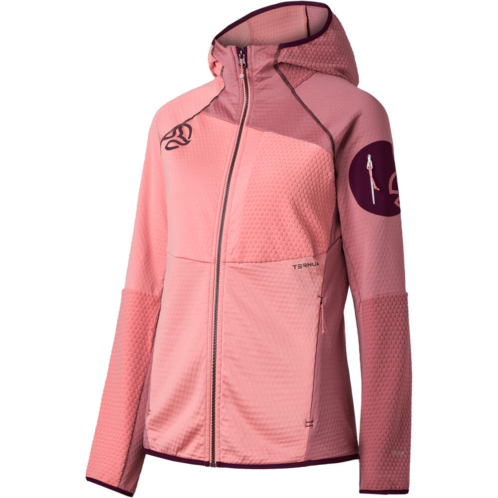 Ternua forro polar mujer RAGGER HOOD JKT W vista frontal