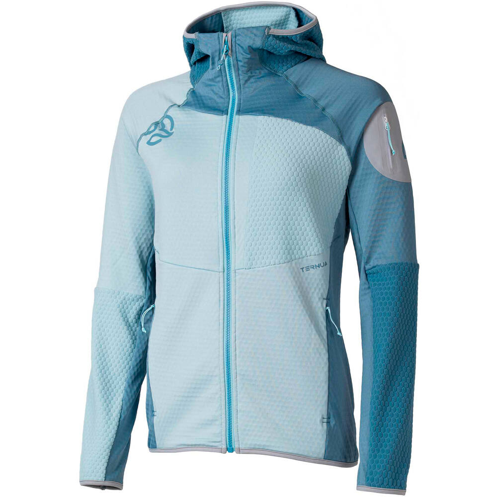 Ternua forro polar mujer RAGGER HOOD JKT W vista frontal
