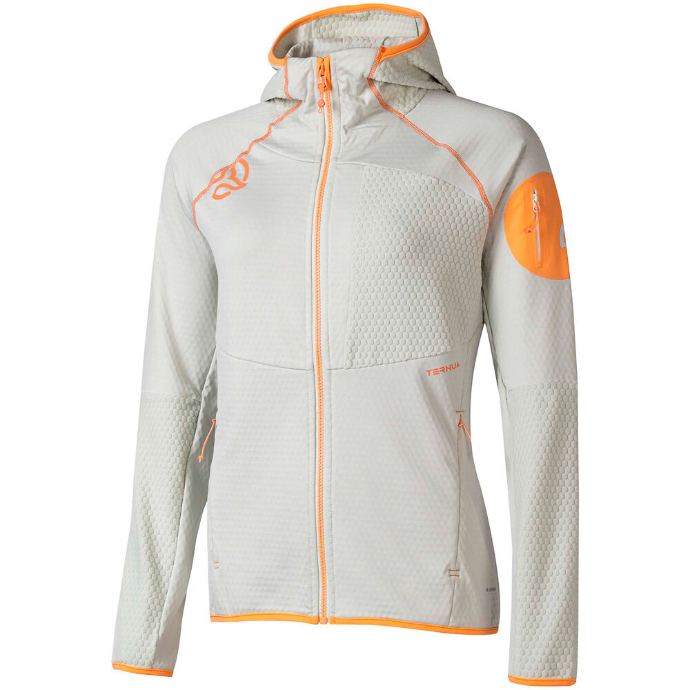 Ternua forro polar mujer RAGGER HOOD JKT W vista frontal