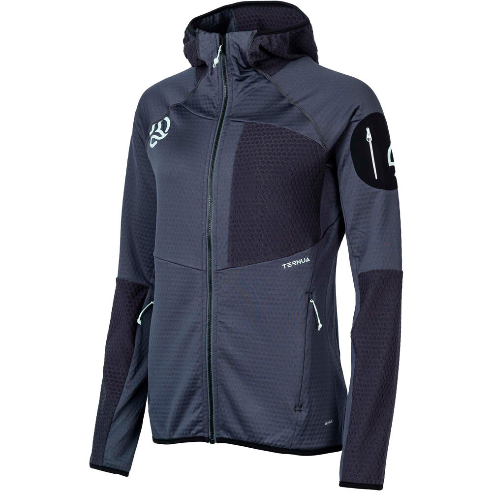 Ternua forro polar mujer RAGGER HOOD JKT W vista frontal