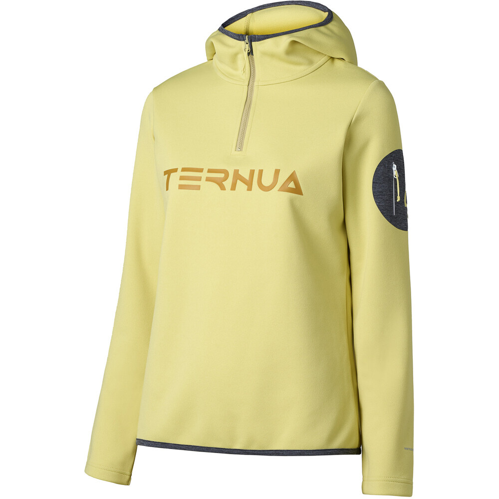 Ternua forro polar mujer SPOT HOOD 1/2 ZIP W vista frontal