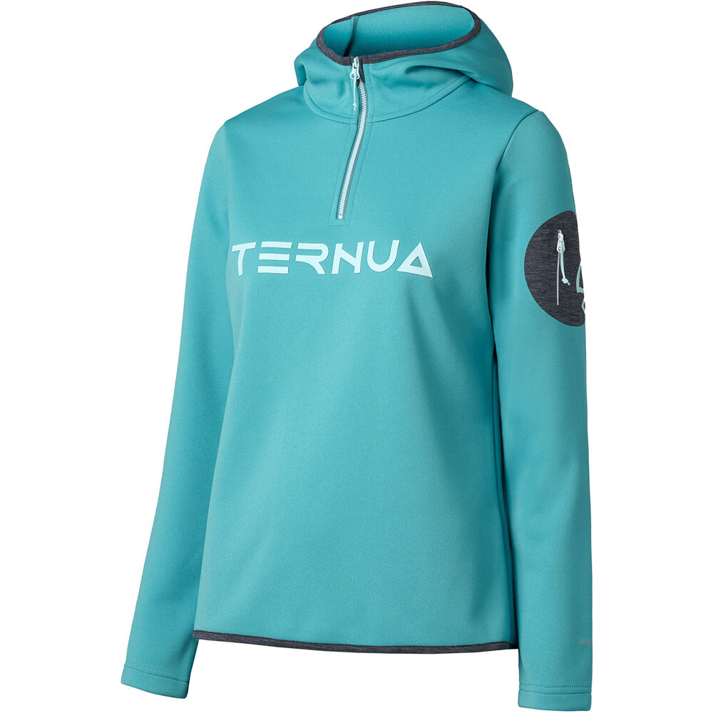 Ternua forro polar mujer SPOT HOOD 1/2 ZIP W vista frontal