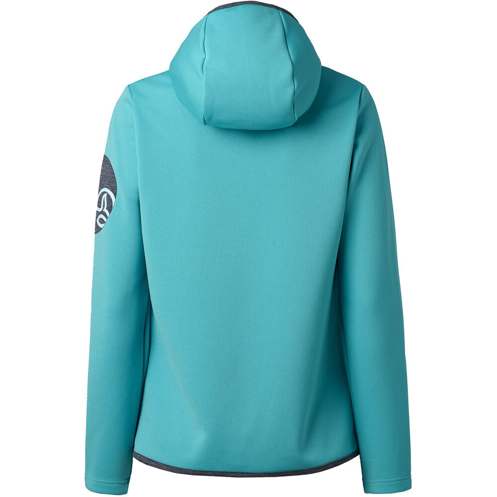 Ternua forro polar mujer SPOT HOOD 1/2 ZIP W vista trasera