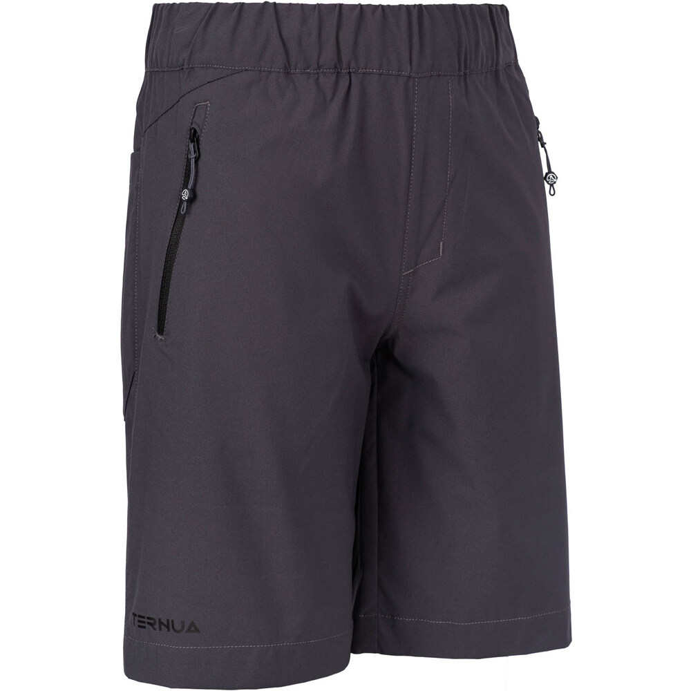 Ternua pantalón corto montaña niño BLAK BMD K vista frontal