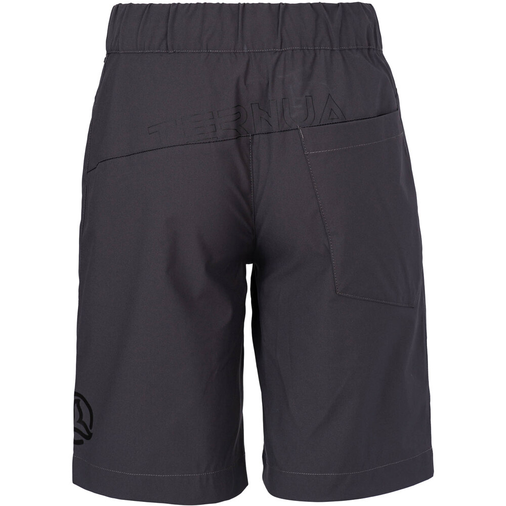 Ternua pantalón corto montaña niño BLAK BMD K vista trasera