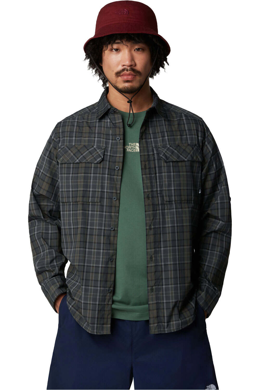 The North Face camisa manga larga hombre M SEQUOIA PLAID SHIRT vista detalle