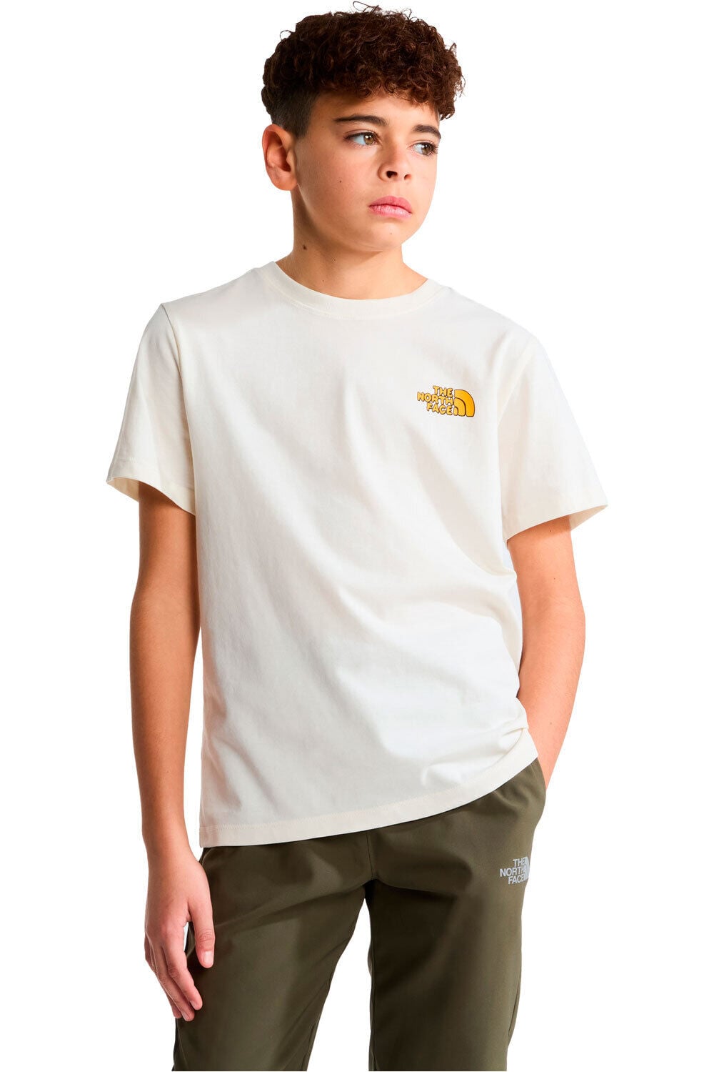 The North Face camiseta manga corta niño TEEN B OUTDOOR REGULAR SS TEE - GRAPHIC vista frontal