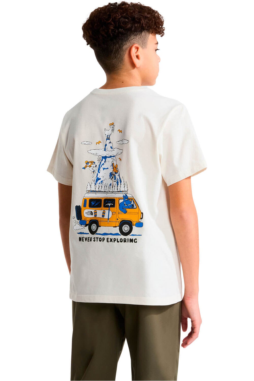 The North Face camiseta manga corta niño TEEN B OUTDOOR REGULAR SS TEE - GRAPHIC vista trasera