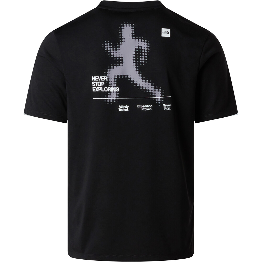 The North Face camiseta montaña manga corta hombre M BITMAP SILHOUETTE SHORT SLEEVES TEE-GR vista trasera