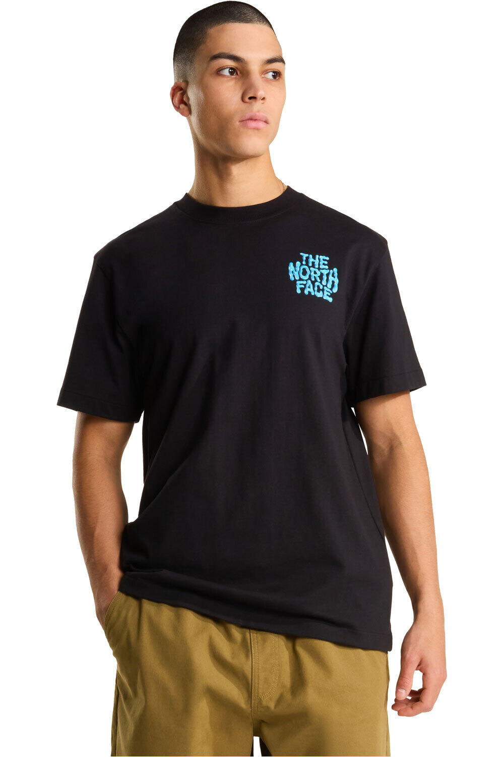 The North Face camiseta montaña manga corta hombre M DRIP LOGO RELAXED SHORT SLEEVE TEE-GRA vista frontal