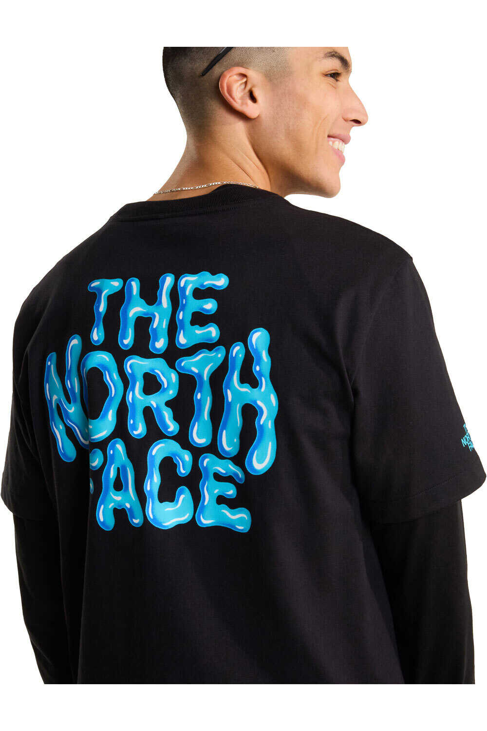 The North Face camiseta montaña manga corta hombre M DRIP LOGO RELAXED SHORT SLEEVE TEE-GRA vista trasera