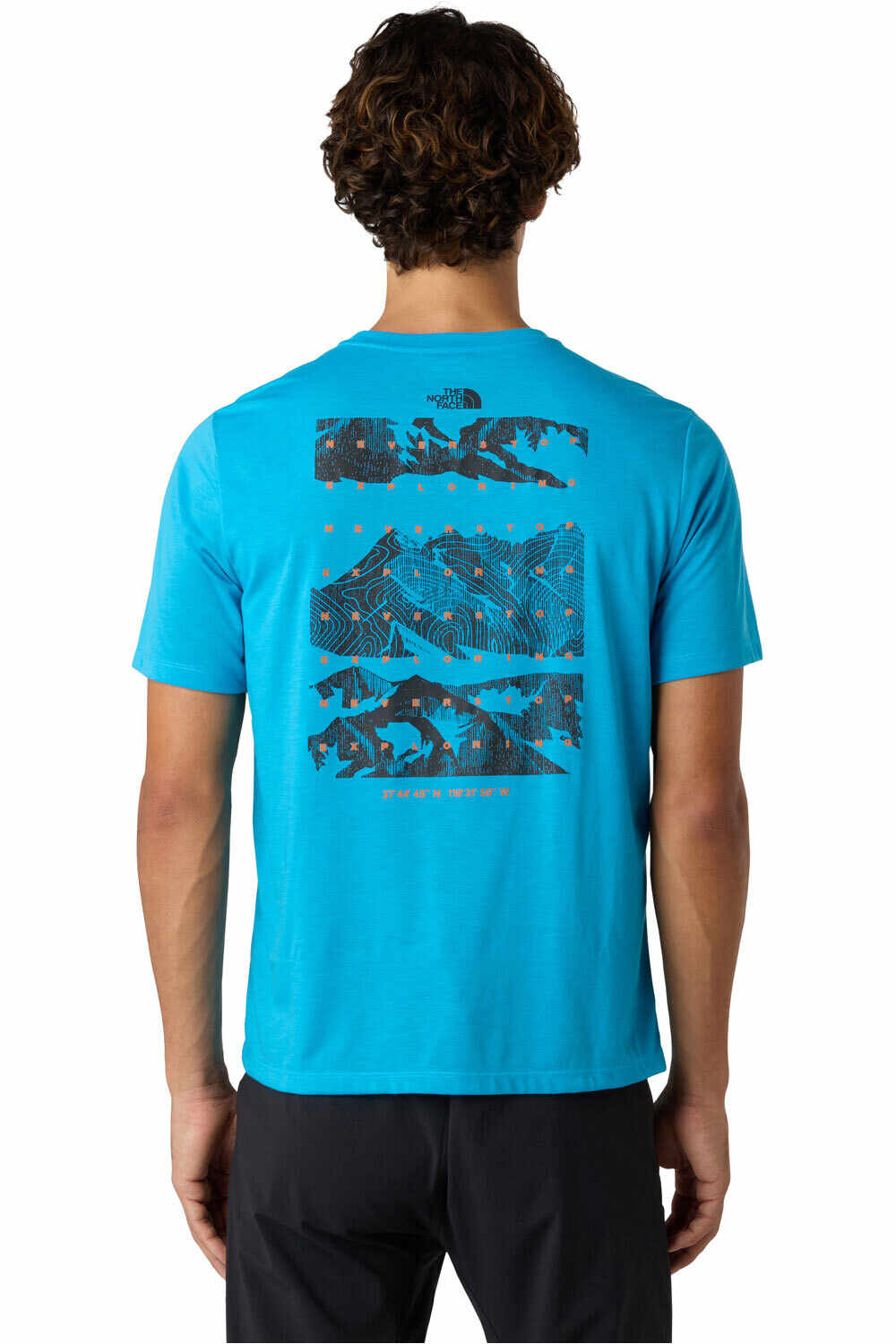 The North Face camiseta montaña manga corta hombre M FOUNDATION MOUNTAINS FACES TEE vista trasera