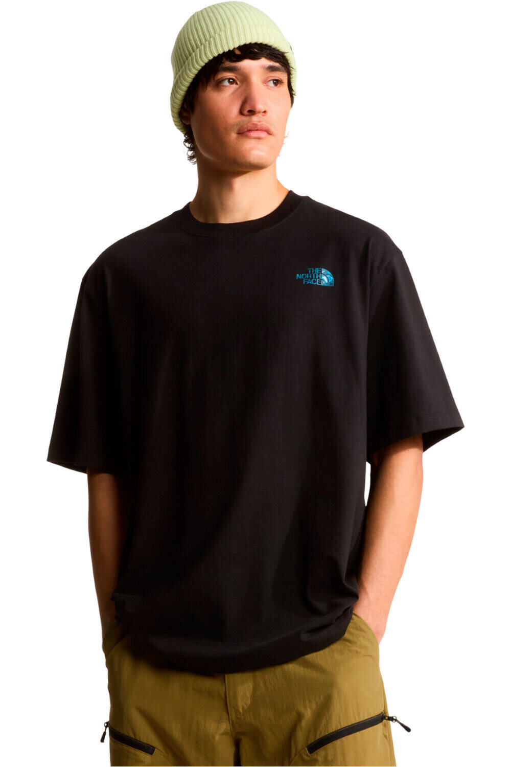 The North Face camiseta montaña manga corta hombre M LIQUID BOX NSE OVERSIZE SHORT SLEEVE T vista frontal