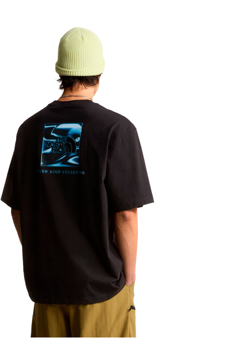 The North Face camiseta montaña manga corta hombre M LIQUID BOX NSE OVERSIZE SHORT SLEEVE T vista trasera