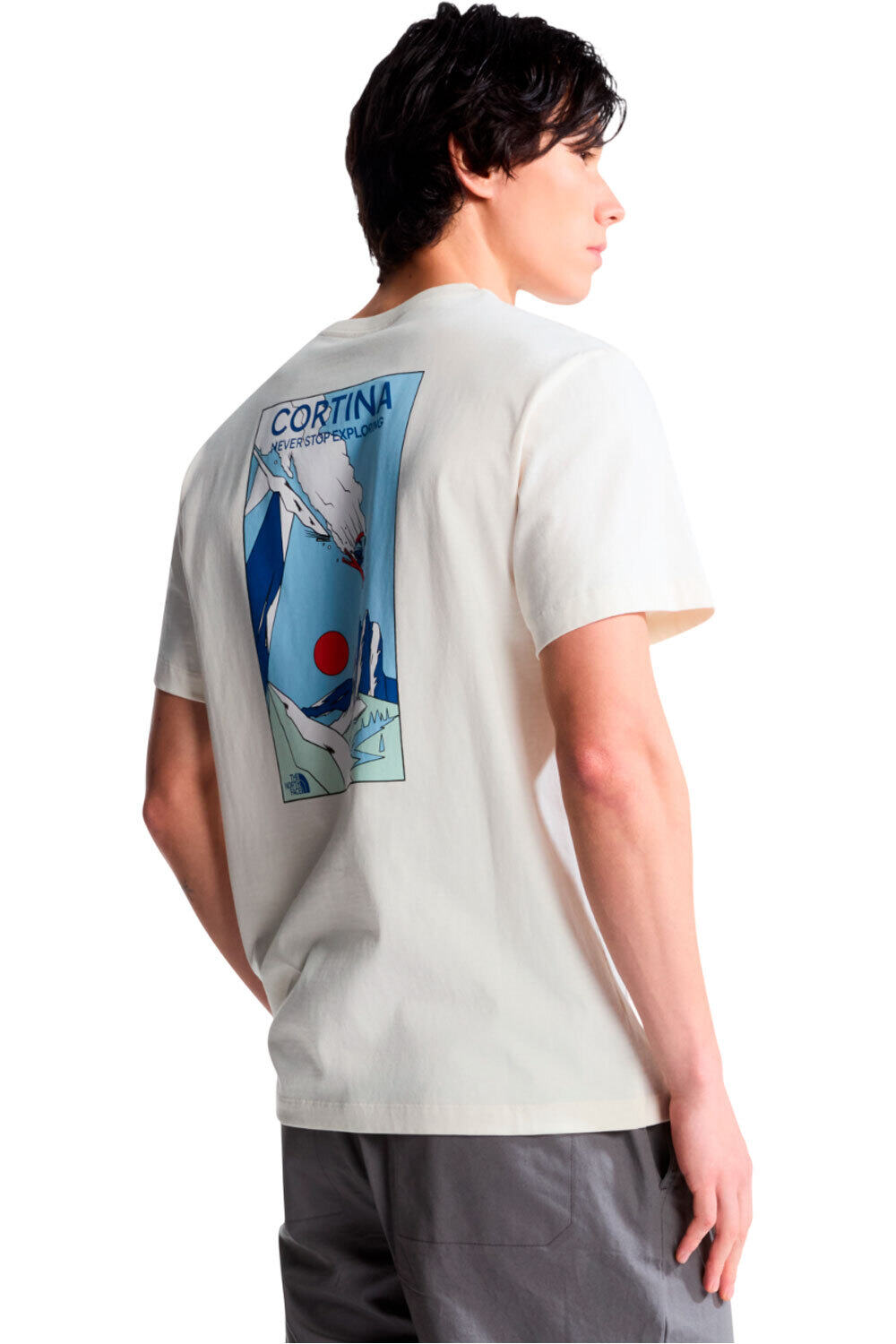 The North Face camiseta montaña manga corta hombre M MOUNTAIN CELEBRATION REGULAR SHORT SLE vista trasera