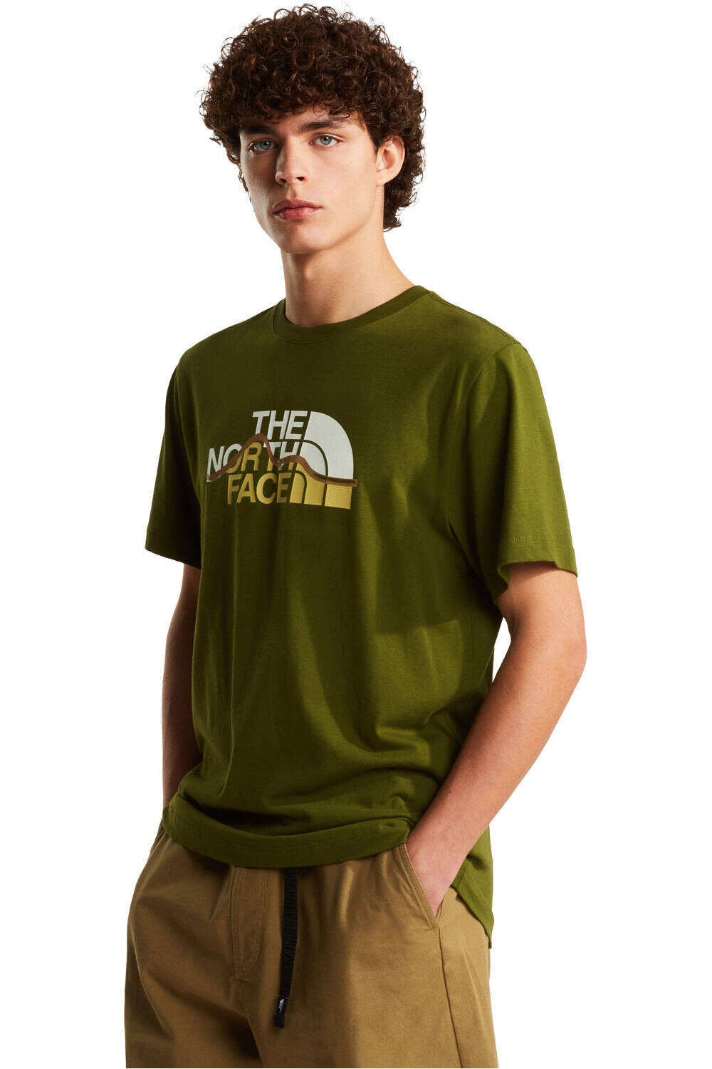 The North Face camiseta montaña manga corta hombre M MOUNTAIN LINE REGULAR SHORT SLEEVE TEE vista frontal