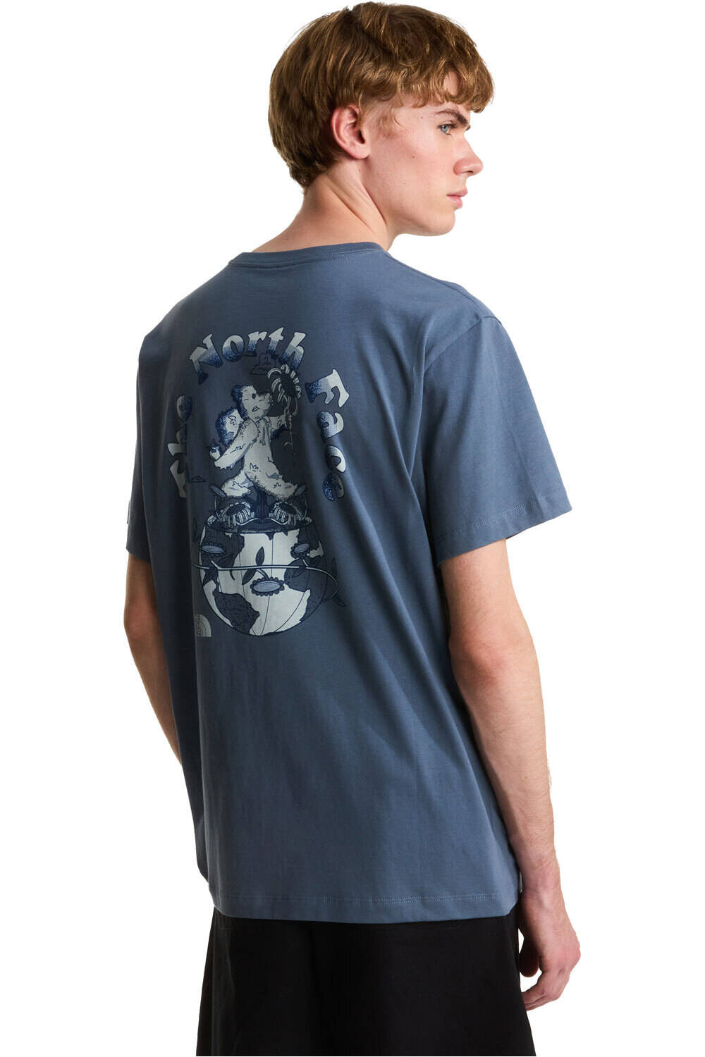 The North Face camiseta montaña manga corta hombre M RETRO EARTH RELAXED SHORT SLEEVE TEE-G vista trasera