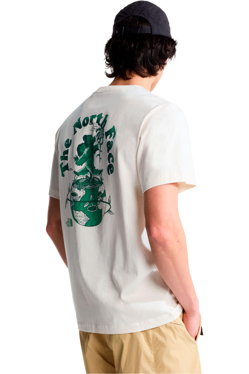 The North Face camiseta montaña manga corta hombre M RETRO EARTH RELAXED SHORT SLEEVE TEE-G vista trasera