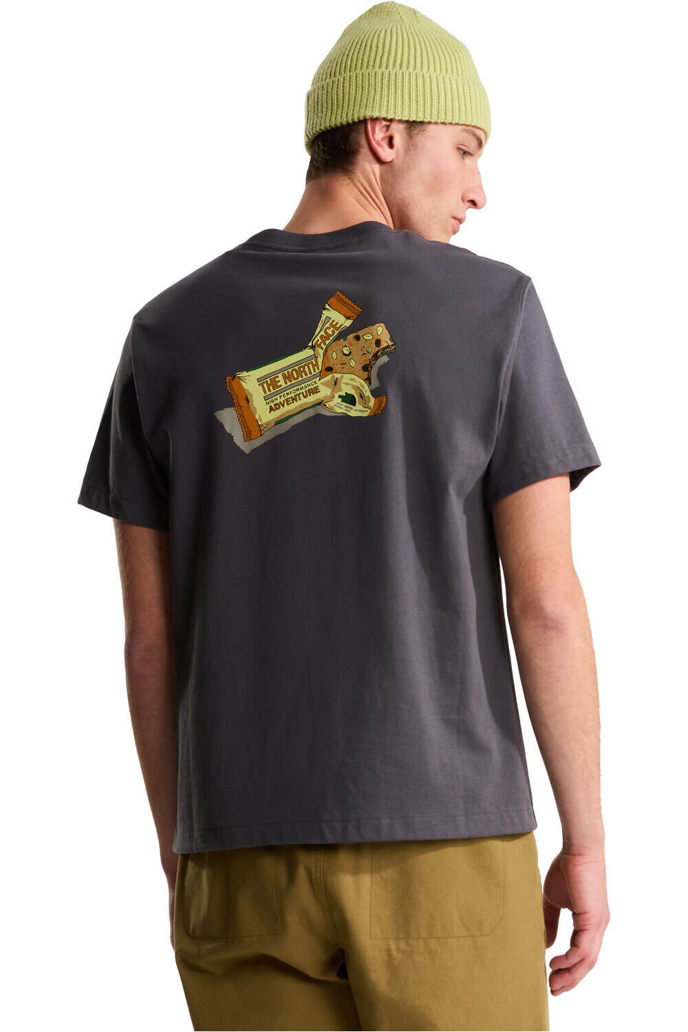 The North Face camiseta montaña manga corta hombre M TNF SNACK  RELAXED SHORT SLEEVE TEE-GR vista trasera