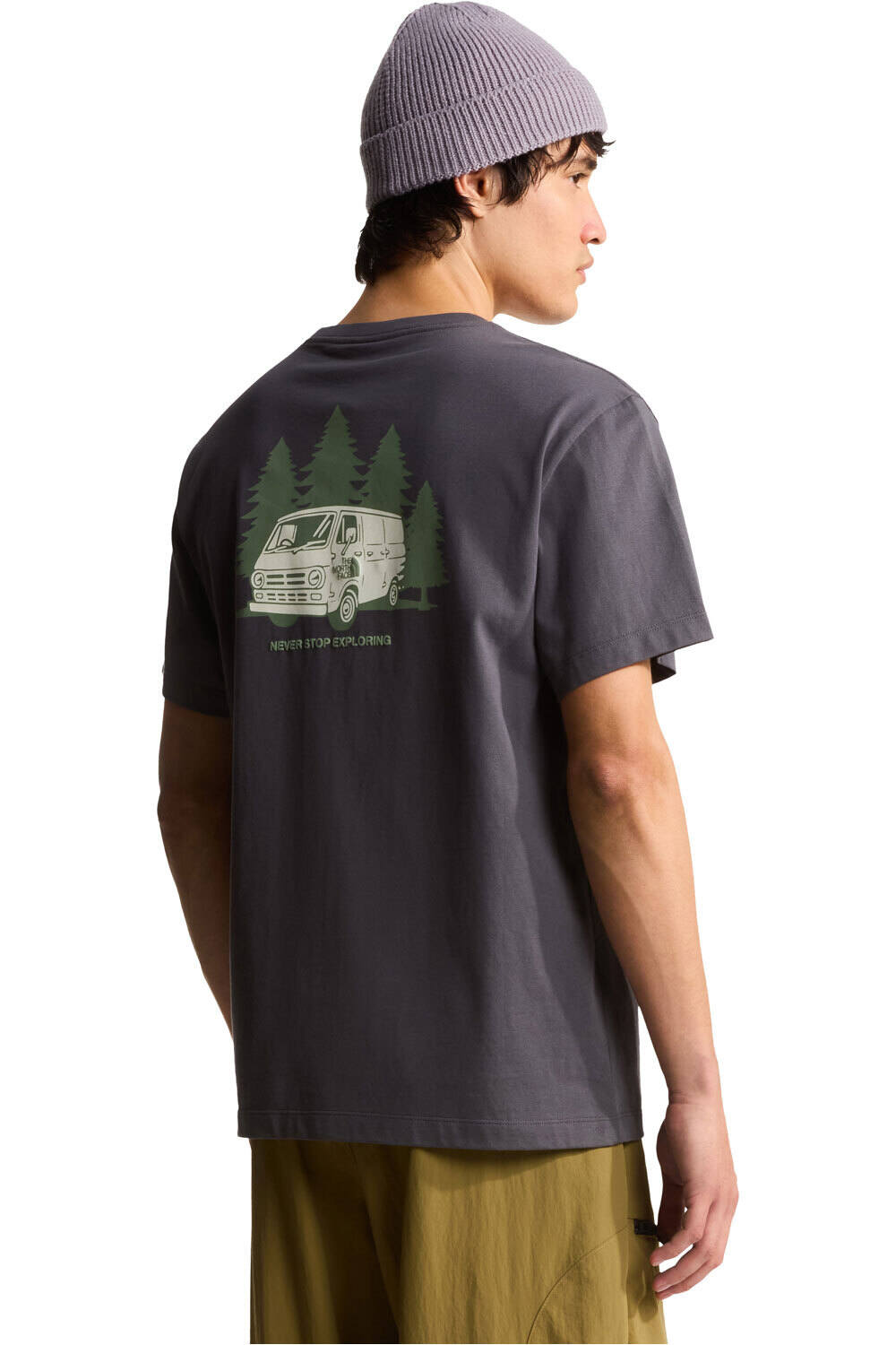 The North Face camiseta montaña manga corta hombre M VAN LIFE RELAXED SHORT SLEEVE TEE-GRAP vista trasera
