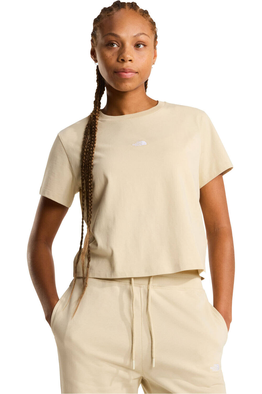 The North Face camiseta montaña manga corta mujer W ESSENTIAL REGULAR SHORT SLEEVE CUTIE T vista frontal