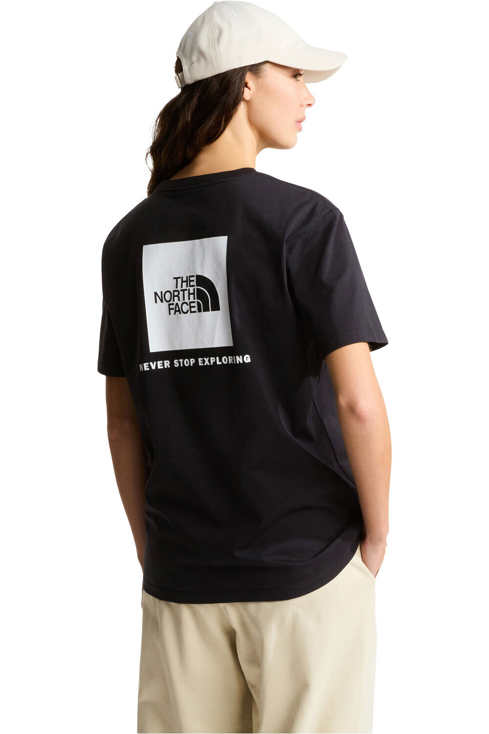 The North Face camiseta montaña manga corta mujer W EVOLUTION BOX NSE RELAXED SHORT SLEEVE vista trasera