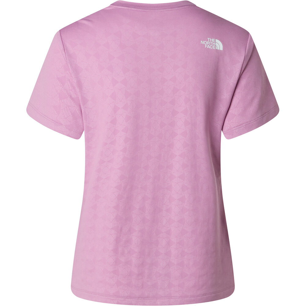 The North Face camiseta montaña manga corta mujer W FLEX GEO EMBOSSED SHORT SLEEVE REG T-S 04