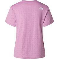 The North Face camiseta montaña manga corta mujer W FLEX GEO EMBOSSED SHORT SLEEVE REG T-S 04