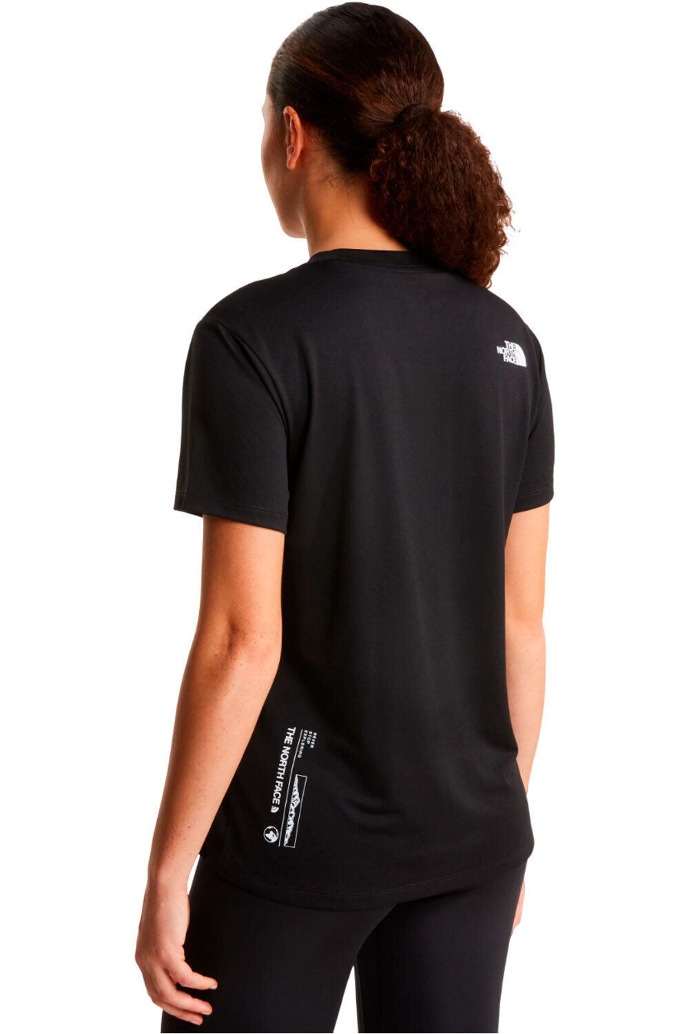 The North Face camiseta montaña manga corta mujer W FLEX SHORT SLEEVES TEE GRAPHIC vista trasera
