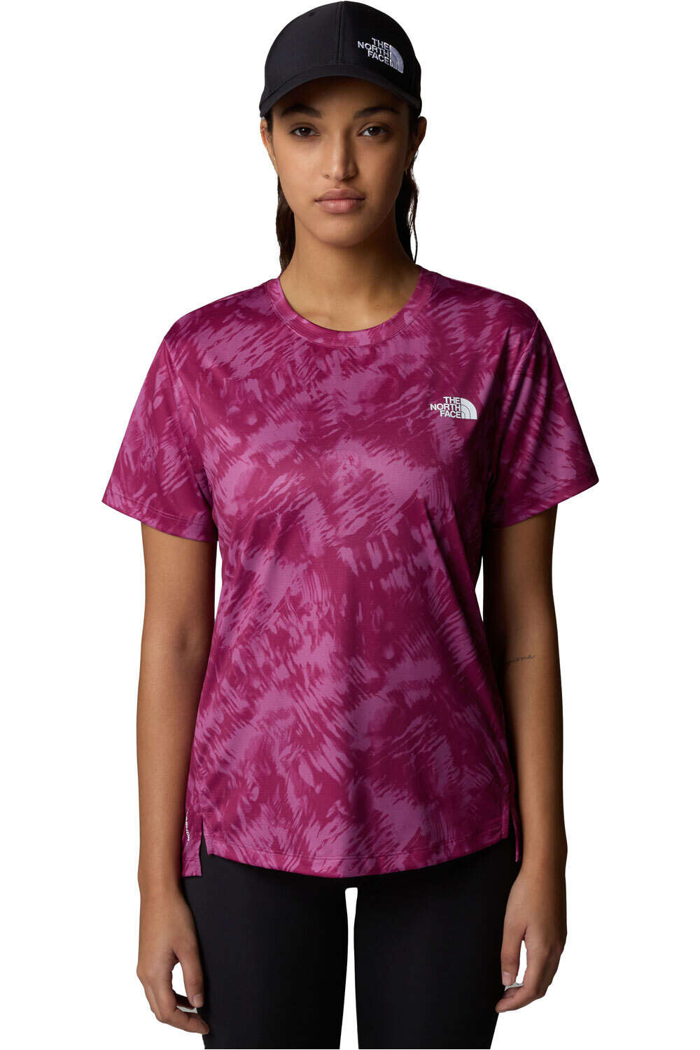 The North Face camiseta montaña manga corta mujer W FLEX S/S TEE REG AOP vista frontal