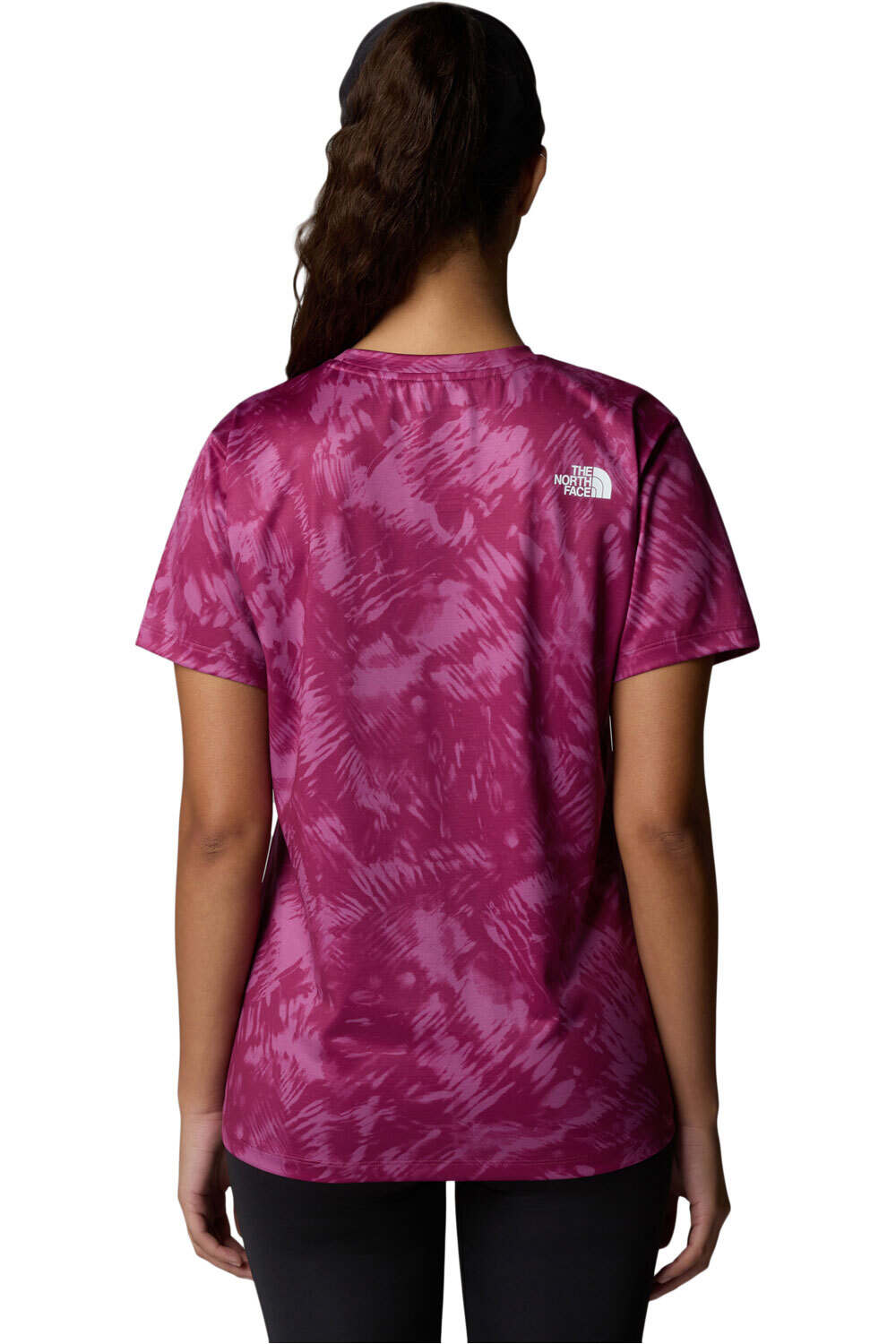 The North Face camiseta montaña manga corta mujer W FLEX S/S TEE REG AOP vista trasera