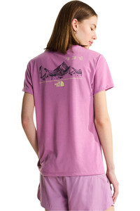 The North Face camiseta montaña manga corta mujer W FOUNDATION MOUNT SS TEE vista trasera