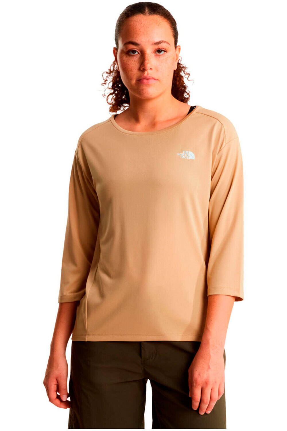The North Face camiseta montaña manga corta mujer W TANKEN 3/4 T-SHIRT vista frontal