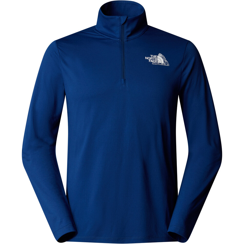 The North Face camiseta montaña manga larga hombre M 24/7 1/4 ZIP GRAPHIC vista frontal