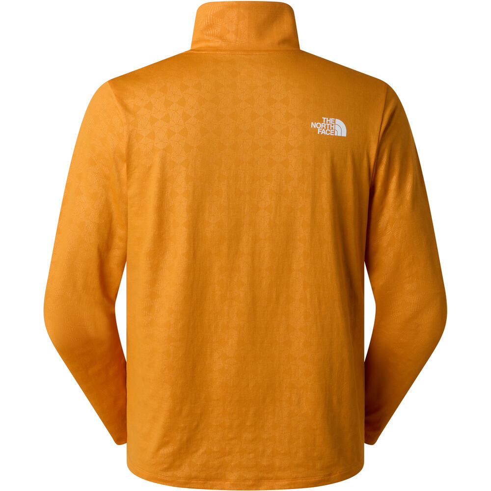The North Face camiseta montaña manga larga hombre M 24/7 PENTADOME EMBOSSED 1/4 ZIP TEE vista trasera