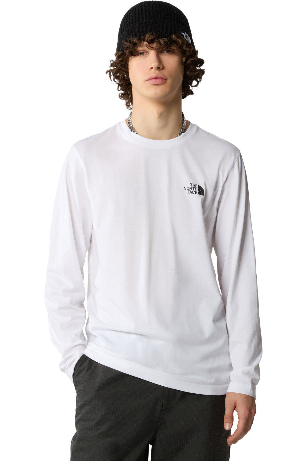 The North Face camiseta montaña manga larga hombre M L/S SIMPLE DOME TEE vista frontal
