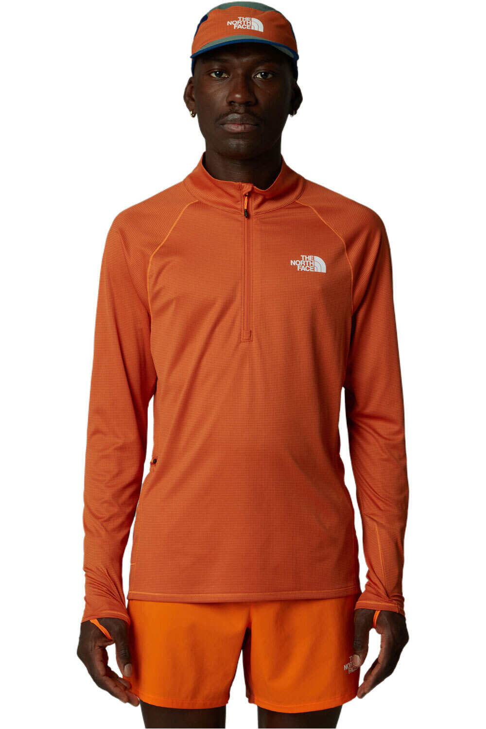 The North Face camiseta montaña manga larga hombre M SUNRISER 1/4 ZIP vista frontal
