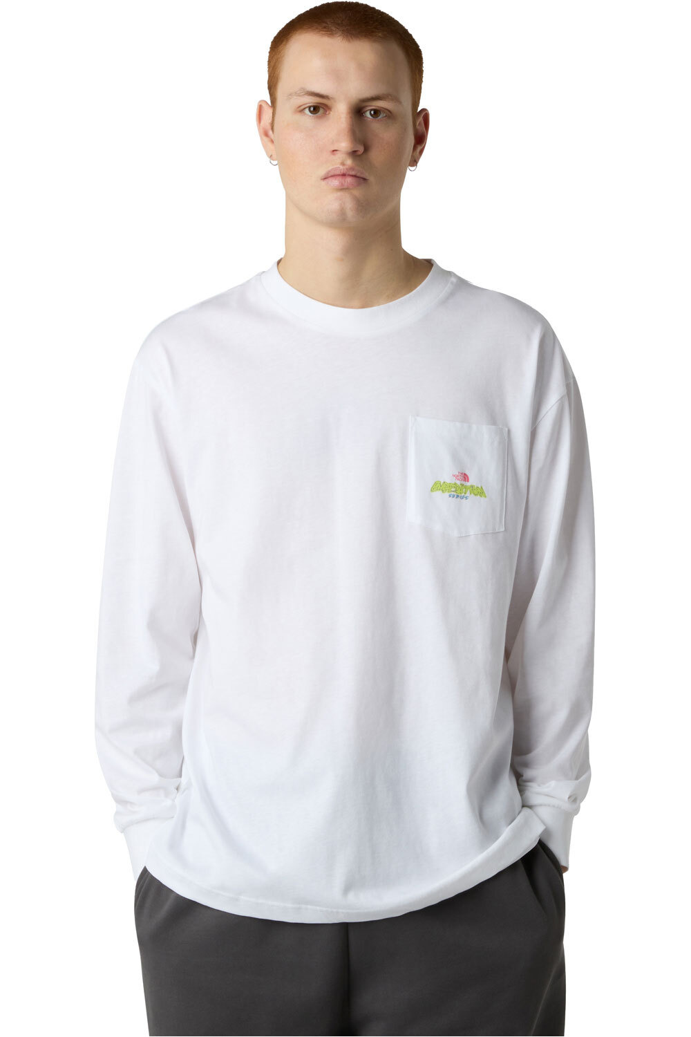 The North Face camiseta montaña manga larga hombre U EXPEDITION CELEBRATION OVERSIZED L/S T vista frontal