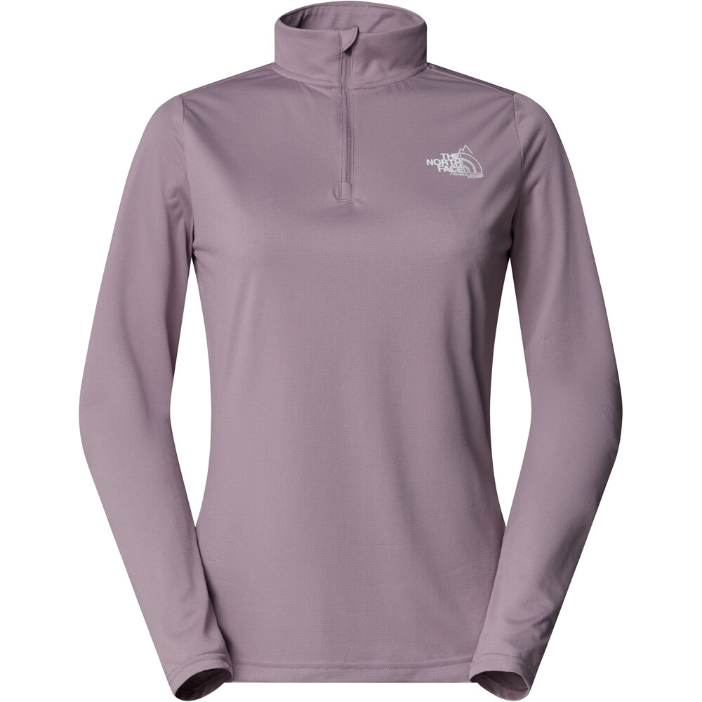 The North Face camiseta montaña manga larga mujer W FLEX 1/4 ZIP GRAPHIC 1 vista frontal