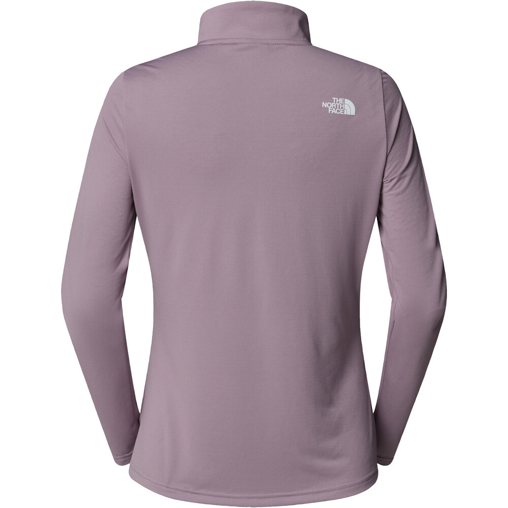 The North Face camiseta montaña manga larga mujer W FLEX 1/4 ZIP GRAPHIC 1 vista trasera
