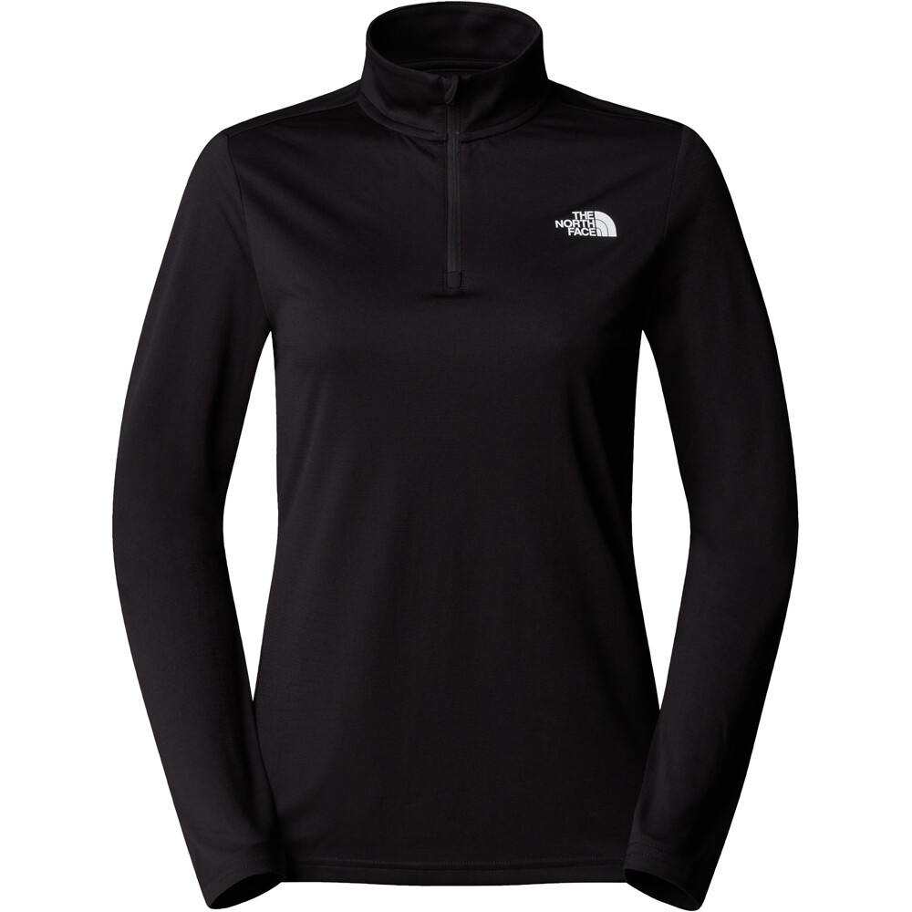 The North Face camiseta montaña manga larga mujer W FLEX 1/4 ZIP TEE SLIM vista detalle