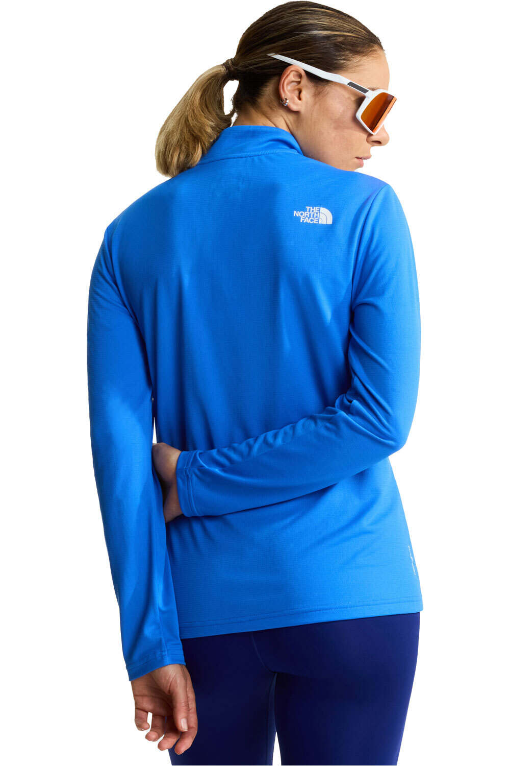 The North Face camiseta montaña manga larga mujer W FLEX 1/4 ZIP TEE SLIM vista trasera