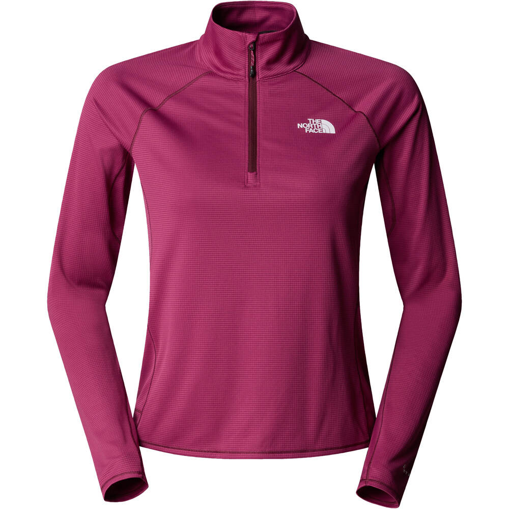 The North Face camiseta montaña manga larga mujer W SUNRISER 1/4 ZIP vista detalle