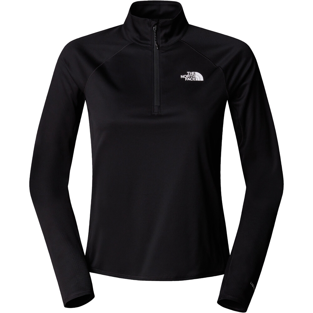 The North Face camiseta montaña manga larga mujer W SUNRISER 1/4 ZIP vista detalle