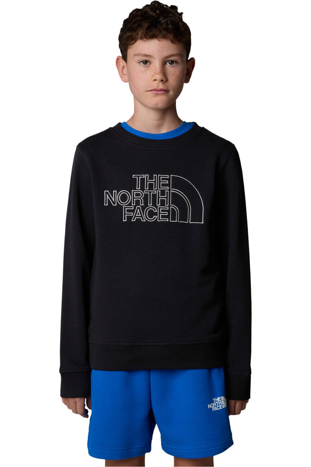 The North Face camiseta montaña manga larga niño B DREW PEAK LIGHT CREW vista frontal