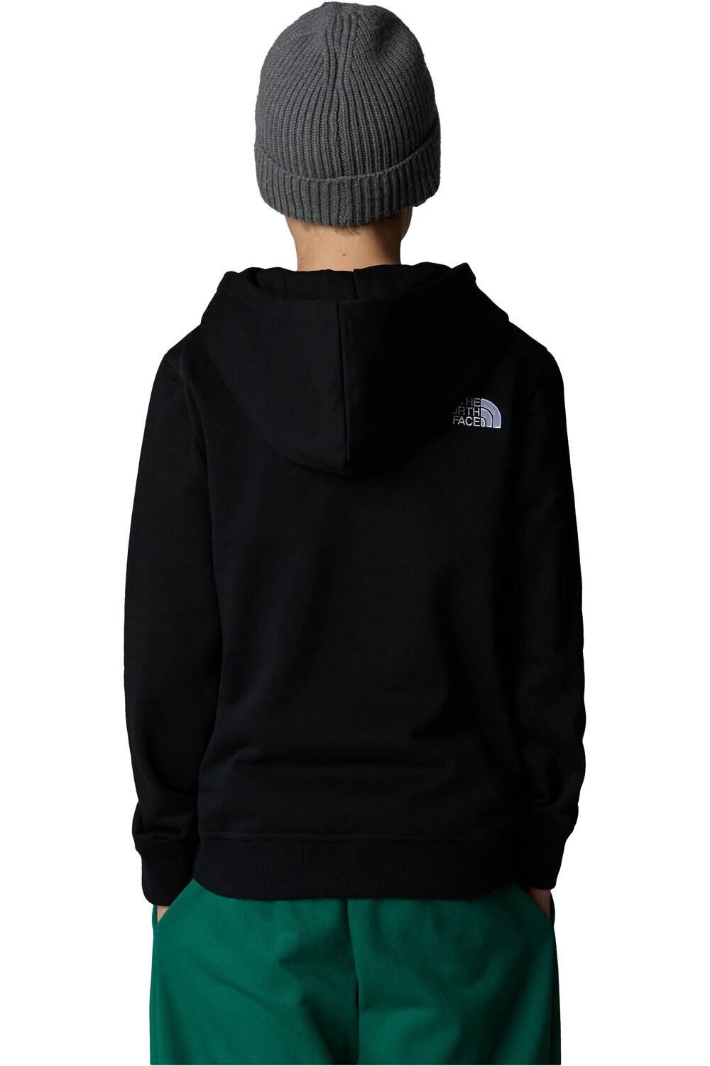 The North Face camiseta montaña manga larga niño B DREW PEAK P/O HOODIE vista trasera