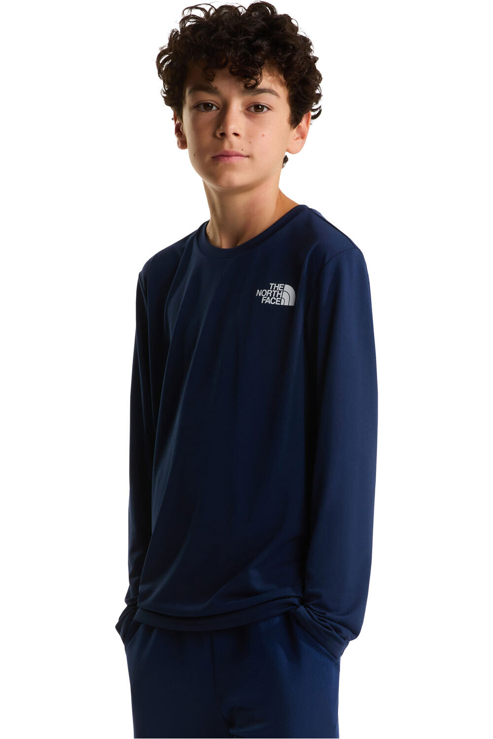 The North Face camiseta montaña manga larga niño TEEN 24/7 LS TEE vista frontal
