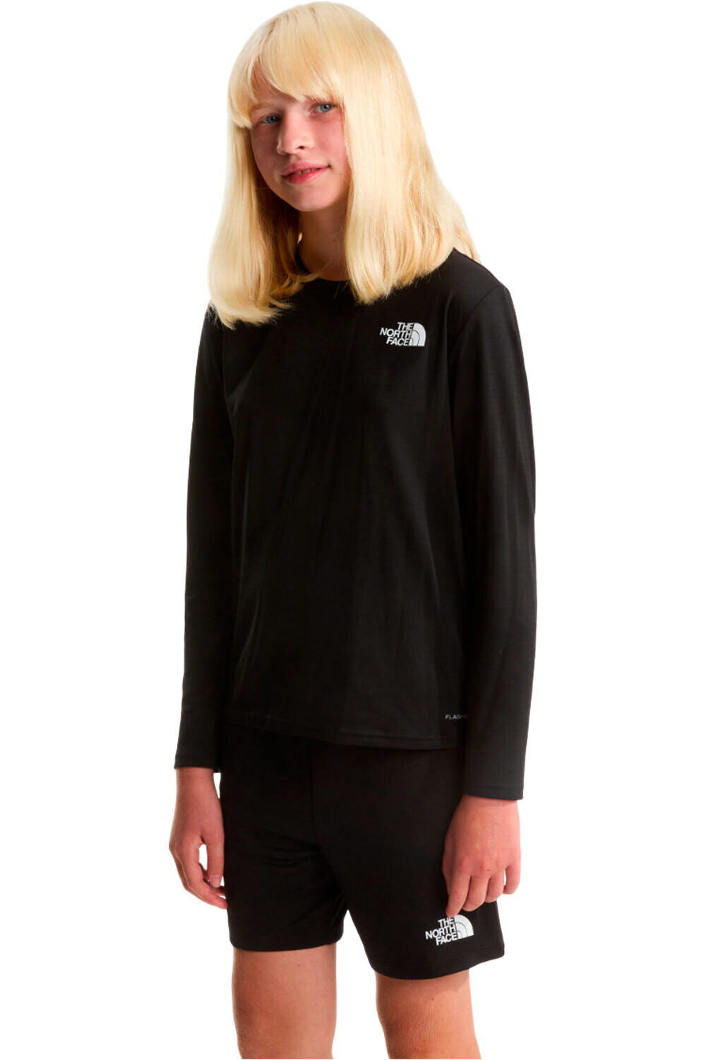 The North Face camiseta montaña manga larga niño TEEN 24/7 LS TEE vista frontal